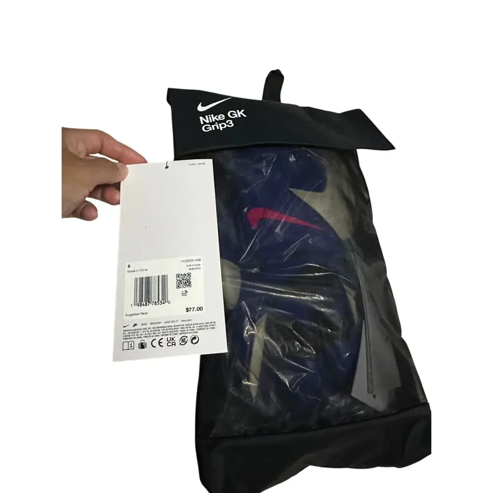 Nike Grip3 Goalkeeper Soccer Gloves Racer Blue Pink Blast Size 9 NWT HQ0256-458